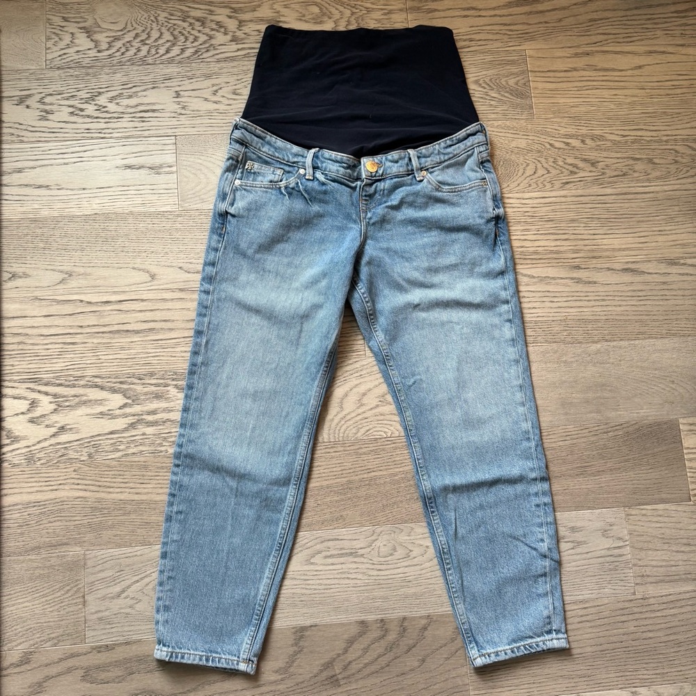 Women's Blue Under Belly Maternity Ankle Jeans - River Island 8 short